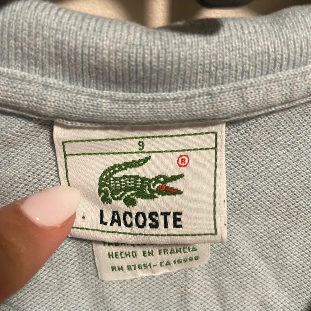 Lacoste Cotton Light Blue Polo- Size 9 (4XL)